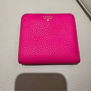 Fossil Pink Leather Wallet